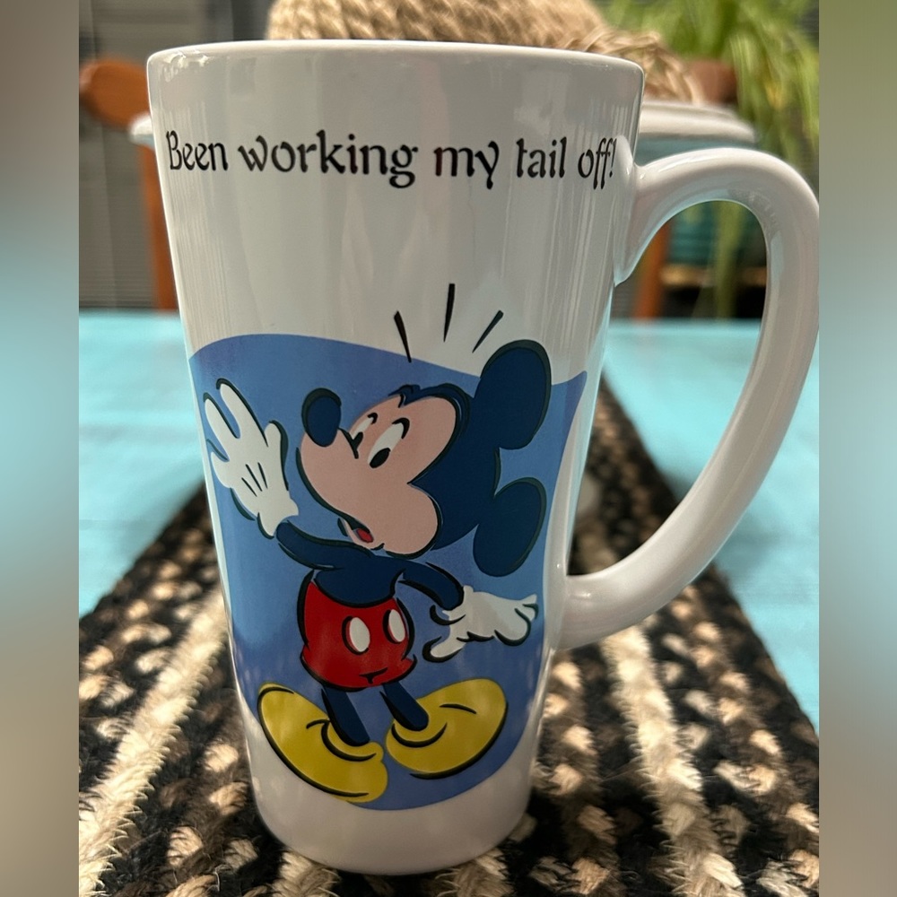 Disney Store Mickey Mouse Been Working My Tail Off Coffee/Tea Mug Cup